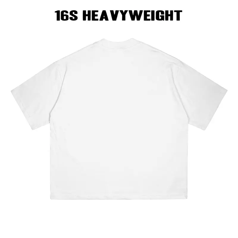 16S BOXY FIT HEAVYWEIGHT TEE BAJU KAOS DISTRO PRIA WANITA OVERSIZE COTTON COMBAD POLOS BASIC PUTIH 1