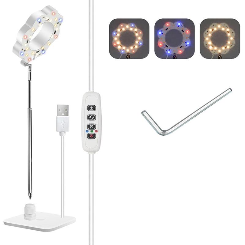 Full-spectrum LED plant grow light strip with detachable stand, automatic…