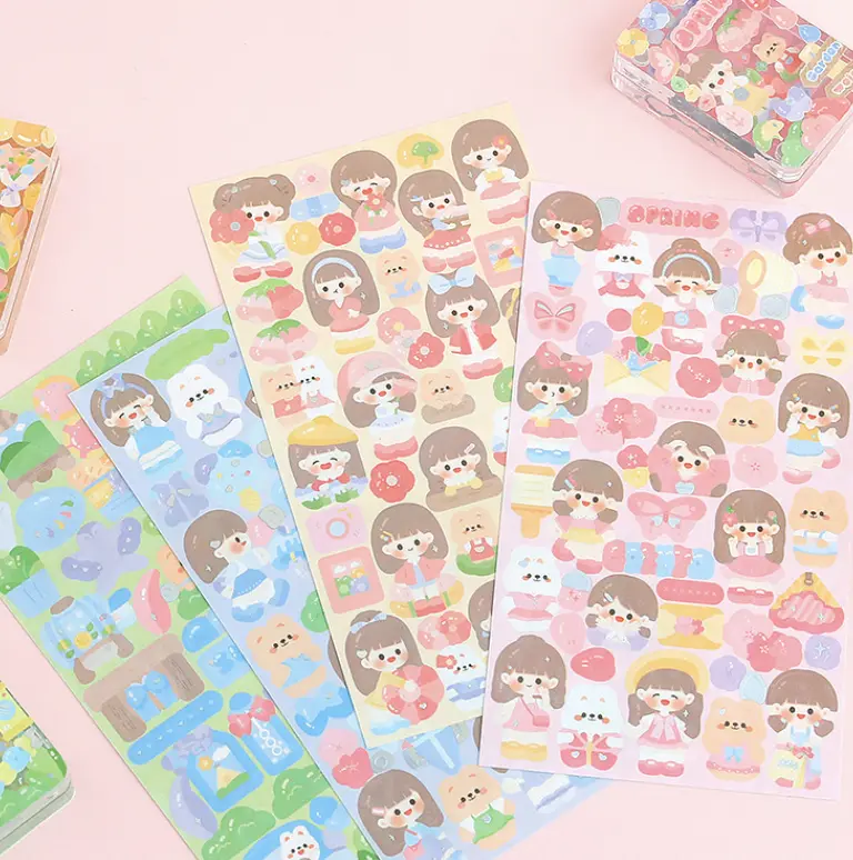 Stiker Glitter Telado Pack DIY Buku Jurnal Edisi Guka Mass Mechandisers 12 Lembar TLD94 Stationery Paper 6