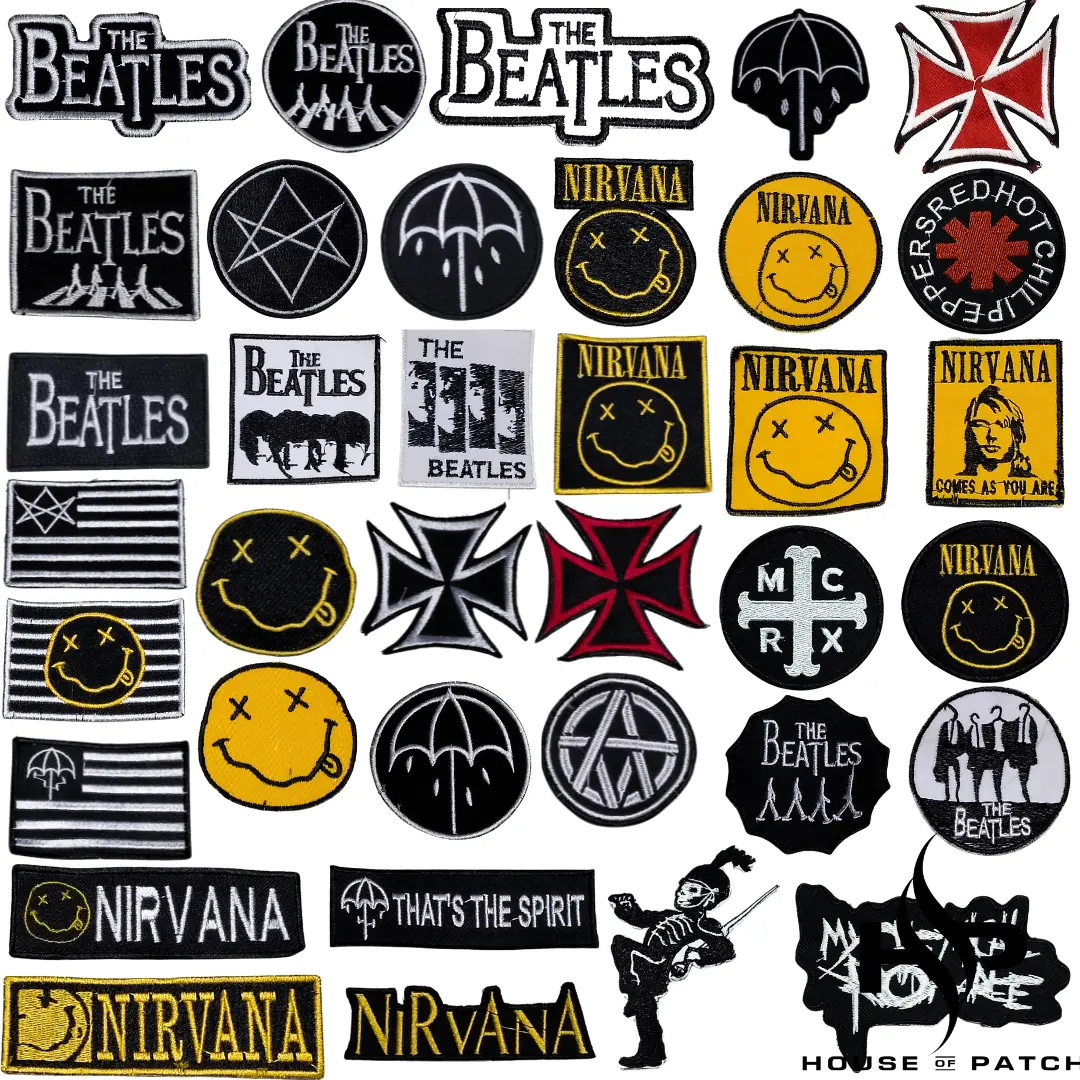 PATCH BORDIR EMBLEM BORDIR PATCH MUSIK BAND NIRVANA