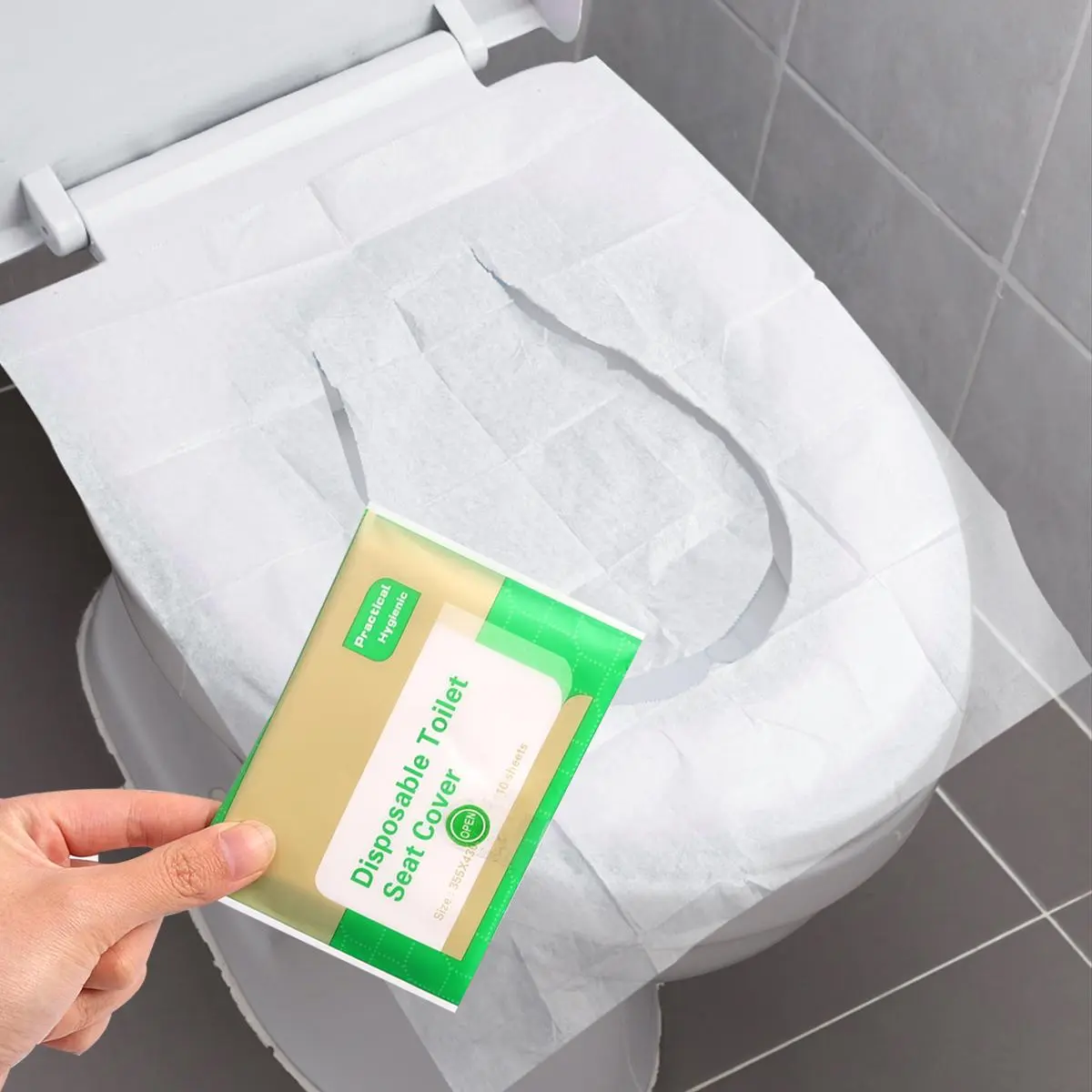 Water Soluble Disposable Toilet Seat Cover, 10pcs Toilet Seat Paper Pad, Portable Hygiene Protective Supplies For Home And Travel, Bathroom Accessories, Home Accessories