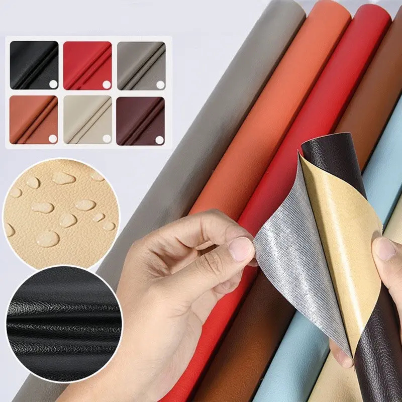 Sofa da dán Miếng dán vải da PU cỡ lớn kích thước chữa ghế sofa đồ da tự dính 5