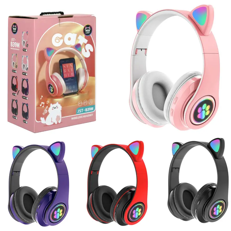 Headphone Bluetooth Wireless Model Telinga Kucing Headset Anak Dan Dewasa 4