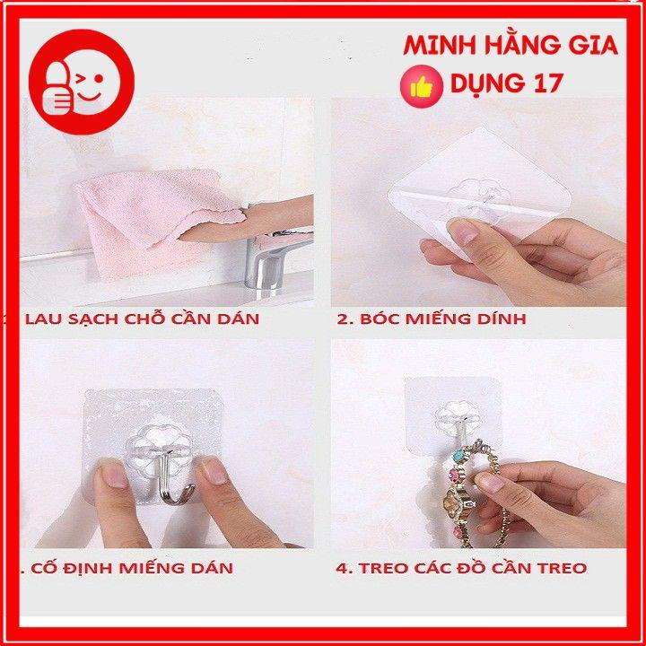 Móc dán dính tường chịu lực trong suốt, siêu dính 7