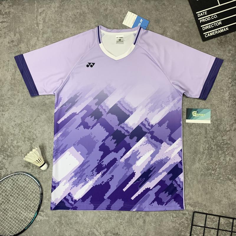 ÁO YONEX CẦU LÔNG TÍM PHỐI MÀU ĐẸP MẮT, Mẫu Thi Đấu Mùa Giải 2024