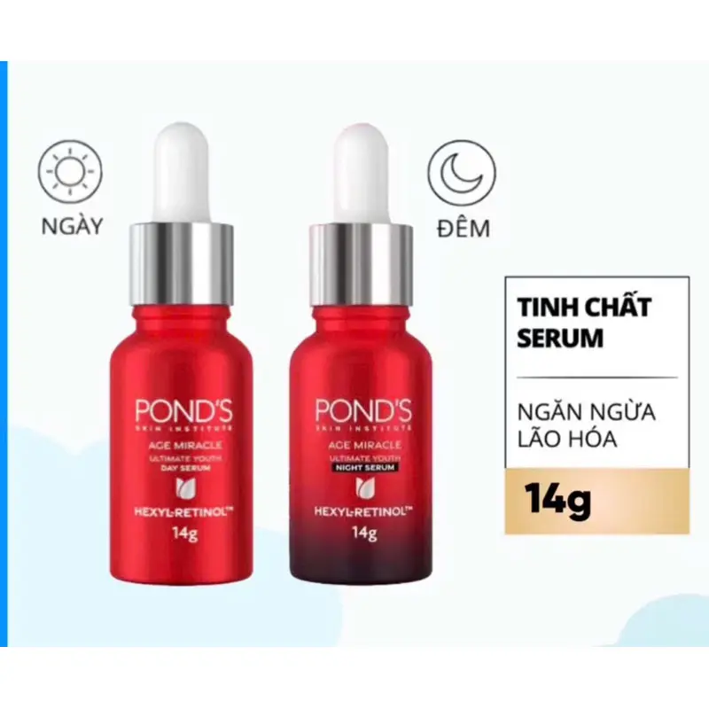 ( Mini 14g ) Serum ngày đêm Pond’s Age Miracle mờ đốm nâu và nếp nhăn 14gn