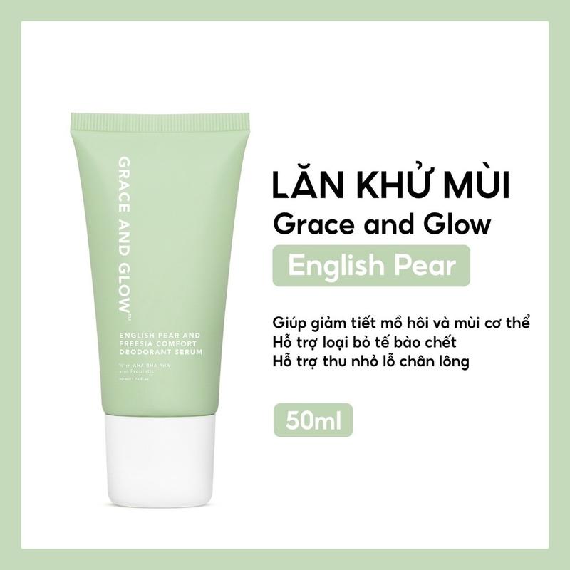  Lăn Khử Mùi grace glow Ngăn Tiết Mồ Hôi Giúp Trắng Sáng Và Khô Thoáng 50ml 