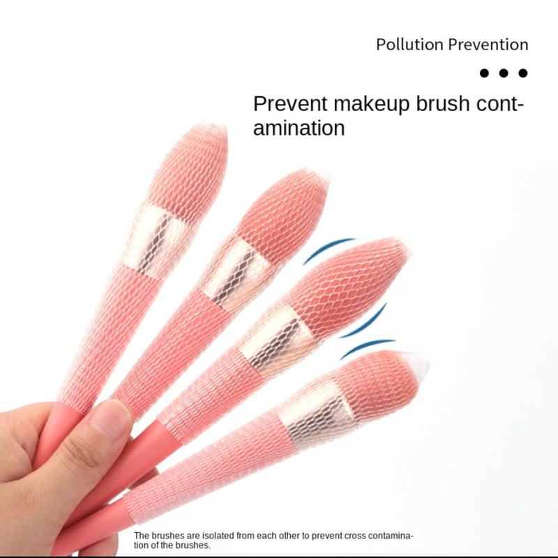 Product Introduction of Makeup Brush Mesh Cover Dustproof Cosmetic Brushes Guards Mesh Sheath Pen Sleeve Make Up Brush Netting Cover Pen Cover Multifunctional Pen Protective Cover 13