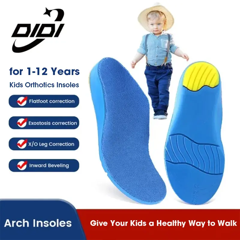 Insoles Ortopedik, DIDI, untuk Kanak-kanak, 1 Pasang, Pad Tapak Kesihatan Kaki Rata Ortotik, Sesuai untuk Kasut, Sisipan O / X, Kaki Kaki Valgus, Pad Sokongan Gerbang, untuk Plantar Fasciitis, Penjagaan Kaki, Uniseks, untuk Kanak-kanak