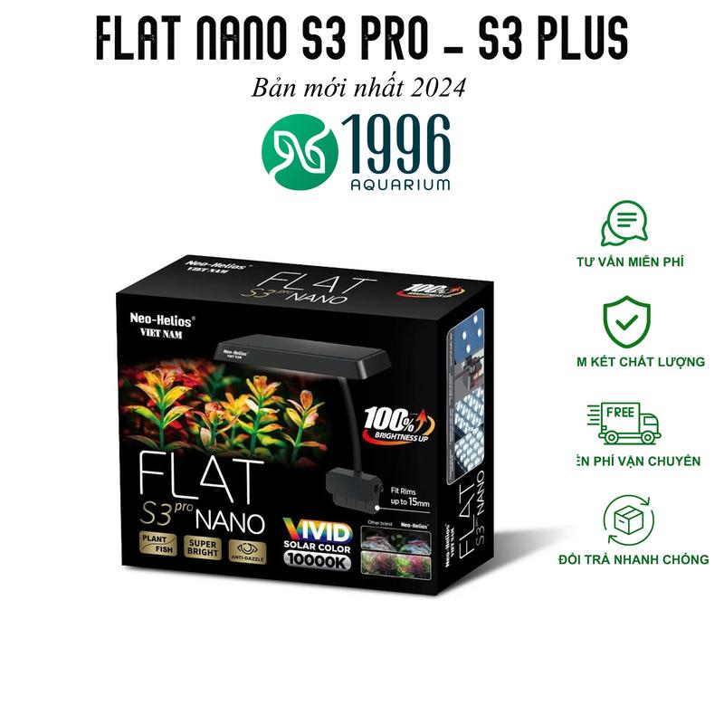 Đèn LED bể cá Neo Helios S3 Pro 2024 | S3 Plus, công suất 13W, LED TriR RGB 3 in 1 đỏ cá, đỏ cây không ám màu nước