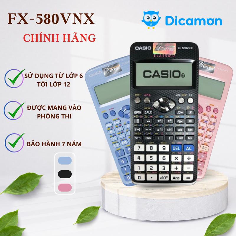 Máy Tính khoa học Casio Fx-580VNX chính hãng cho học sinh sinh viên, bảo hành 7 năm