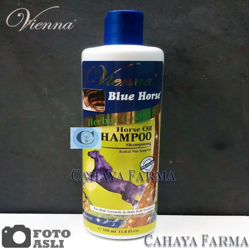 Vienna Blue Horse Shampoo Herbal Growth Shampo  / Sampo Pemanjang conditioner salon 350 ml Original BPOM Penumbuh Untuk Rambut Rontok dan Kering Kondisioner Pertumbuhan kembali 2