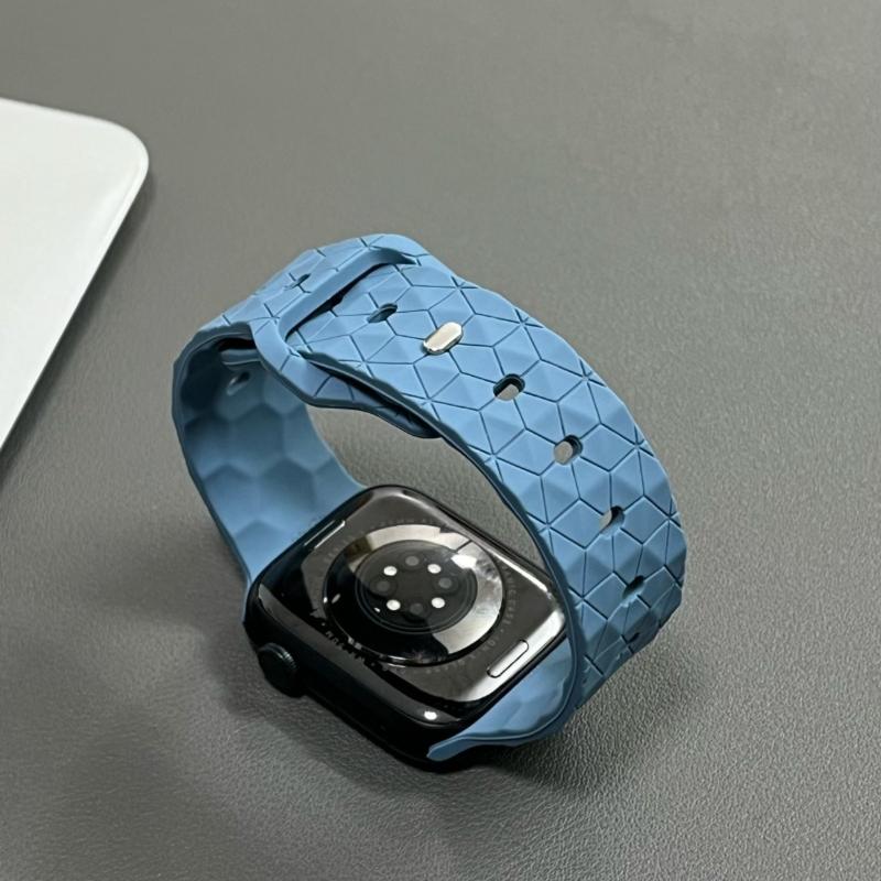 Product Introduction of Sport Silicone for Apple watch ultra 2 band 49mm 46mm 44mm 40mm 45mm 42mm 41mm football pattern bracelet iWatch series 10 9 8 7 6 5 se strap 5