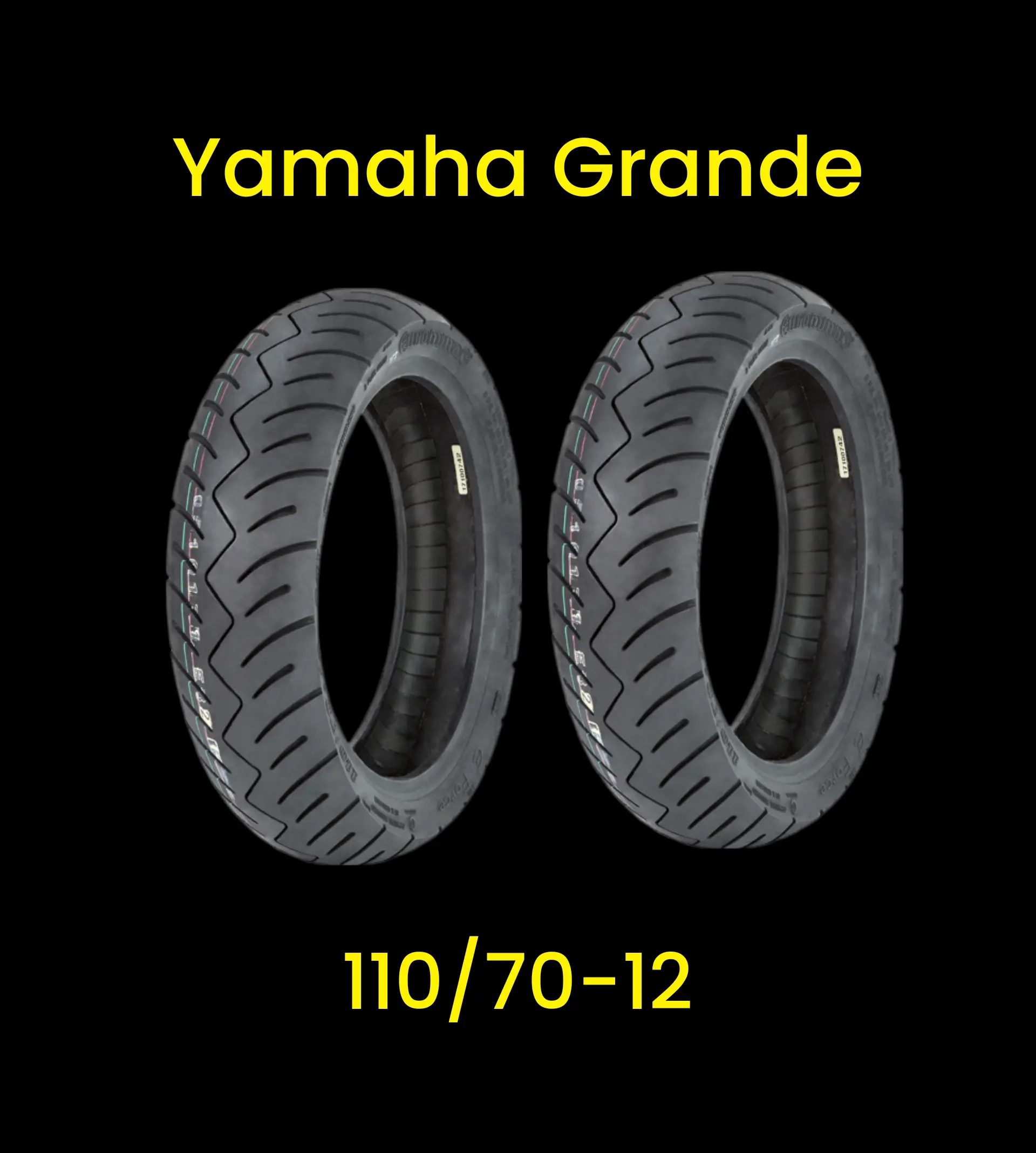 Vỏ Lốp Xe Yamaha Grande 125 size 110/70-12 (Trước và Sau), EUROMINA Phụ Kiện Phụ Tùng