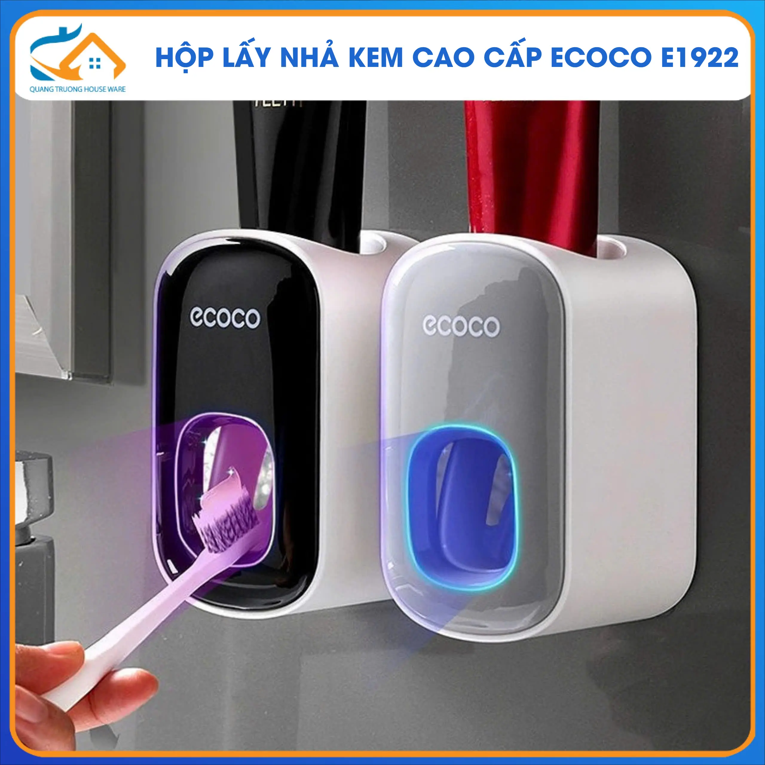 Hộp Lấy Kem, Nhả Kem Đánh Răng Cao Cấp ECOCO E1922 Đồng