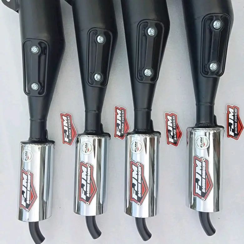 knalpot standar racing fizr poswan fiz perut hitam tameng