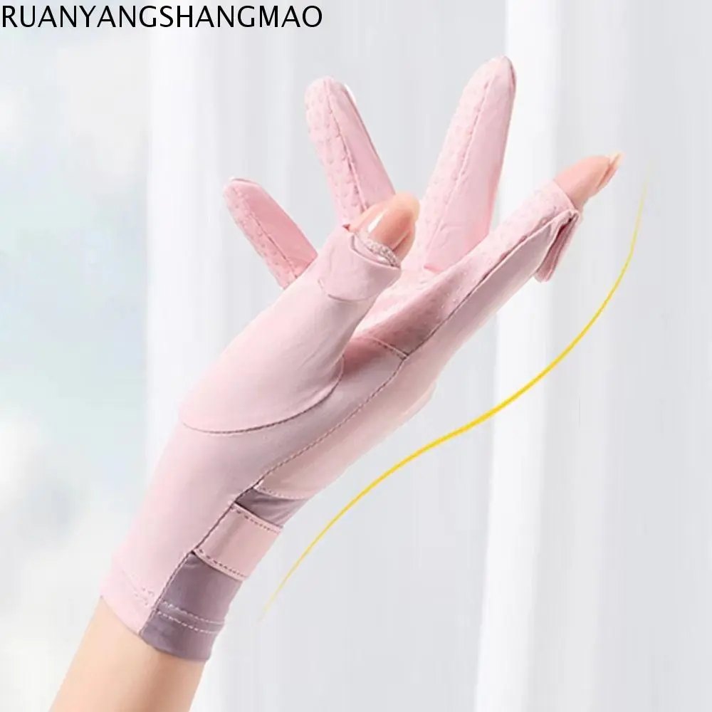 Găng Tay Màn Hình Cảm Ứng Ngón Tay Sương Ruan YANGSHANGMAO, Thoáng Khí Và Chống Nắng, Chống Cháy Nắng, Chống Tia UV, Găng Tay Lụa Lạnh, Găng Tay Thanh Lịch, Thích Hợp Cho Mùa Hè, Đạp Xe Ngoài Trời, Găng Tay Chống Nắng