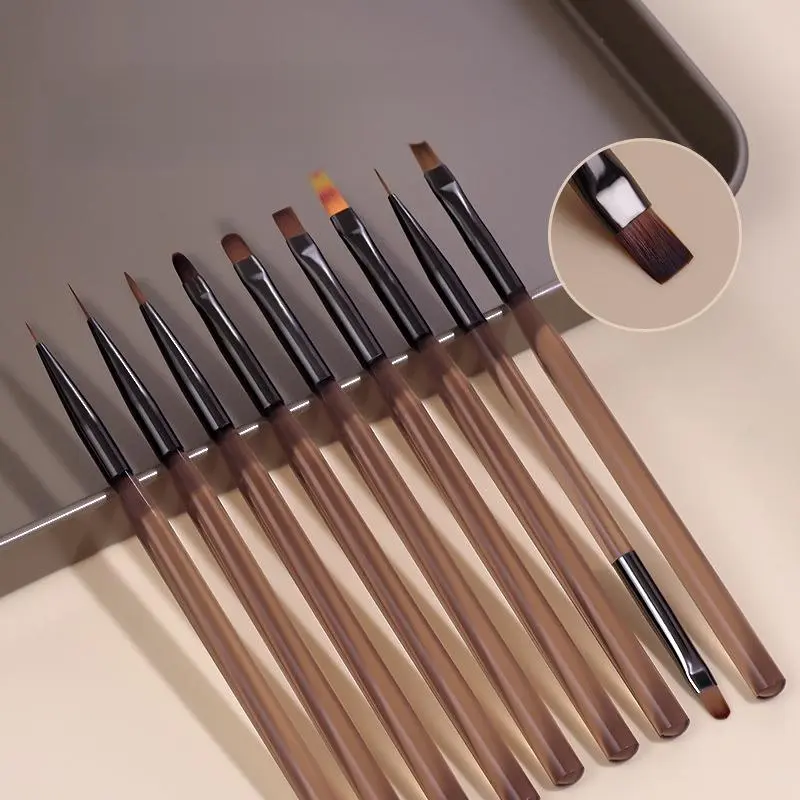 Japanese nail art pen brush sweeping pen construction pen semi transparent rod phototherapy color drawing line drawing pen gradient pen