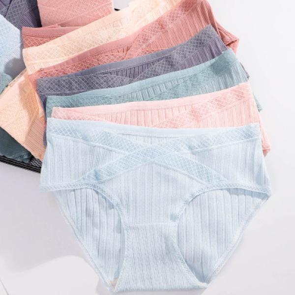 (READY STOCK KL) (1PC/3PCS) Women Lady Maternity Pregnant 100% Cotton Normal Or C-Section Pregnant Low Waist Panty Underwear Panties Seluar Dalam Mengandung 5