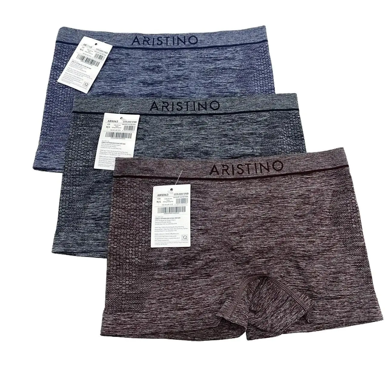 Combo 3 Quần lót nam Aristino ABX063 Menswear Quần Boxer Sịp