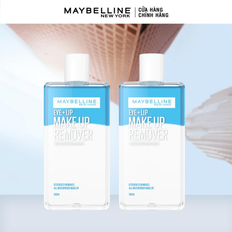 [MUA 1 TẶNG 1 QUÀ] Bộ 2 Chai Nước Tẩy Trang Mắt và Môi Chuyên Dụng 2 lớp Maybelline New York Eye & Lip Makeup Remover 150ml