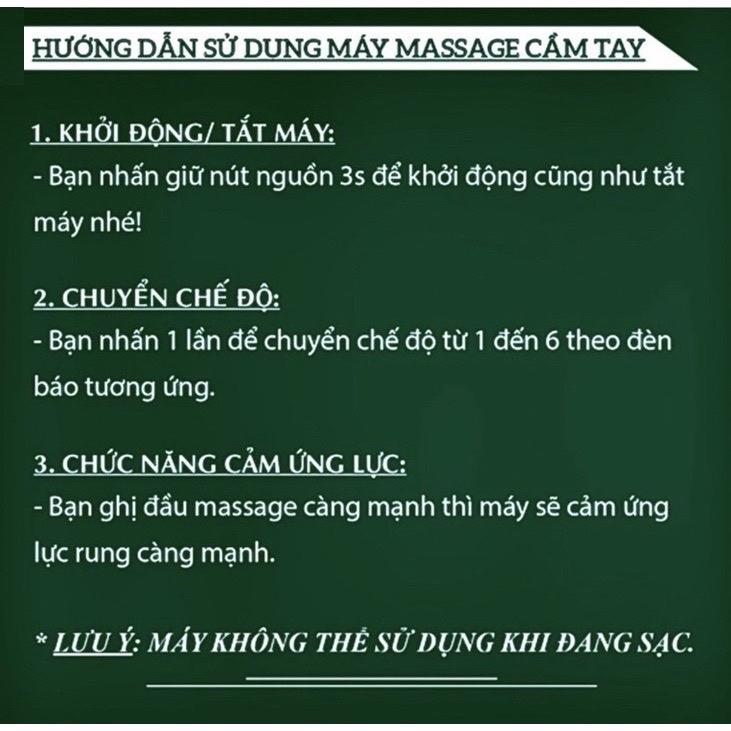 Máy massage cầm tay 4 đầu, 6 chế độ massage cổ vai gáy chân tay, giảm đau nhức mệt mỏi MÀU NGẪU NHIÊN MX2 đấm massager nhỏ 5