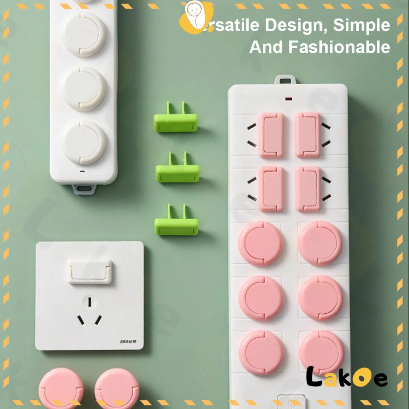 Lakoe Baby safety socket cover Flame Retardant outlet plug cover
