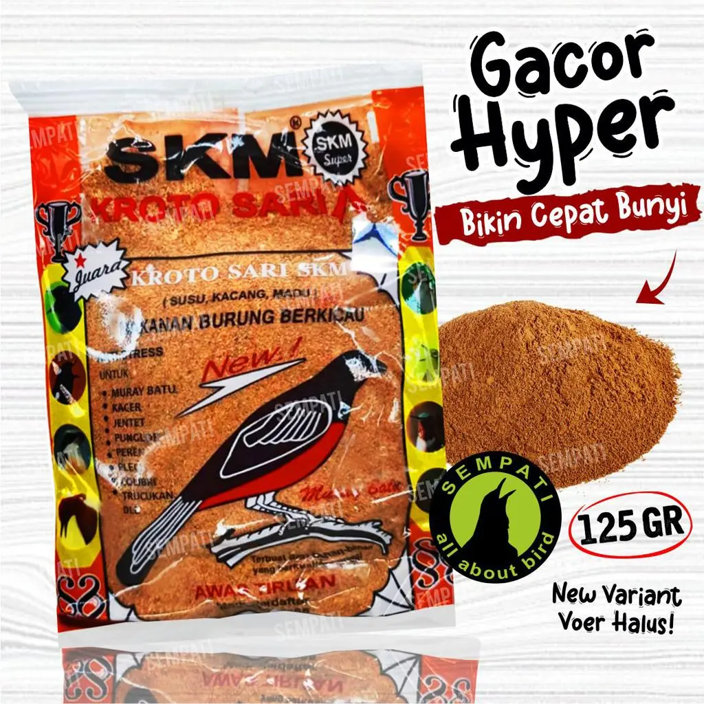 Sempati Pakan Voer Halus Skm Kroto Sari Makanan Burung Murai Kacer Jentet Punglok Prenjak Pleci Kolibri Anis Gacor Berstamina Rajin Bunyi Susu Kacang Madu Pur Pakan Burung Sehat