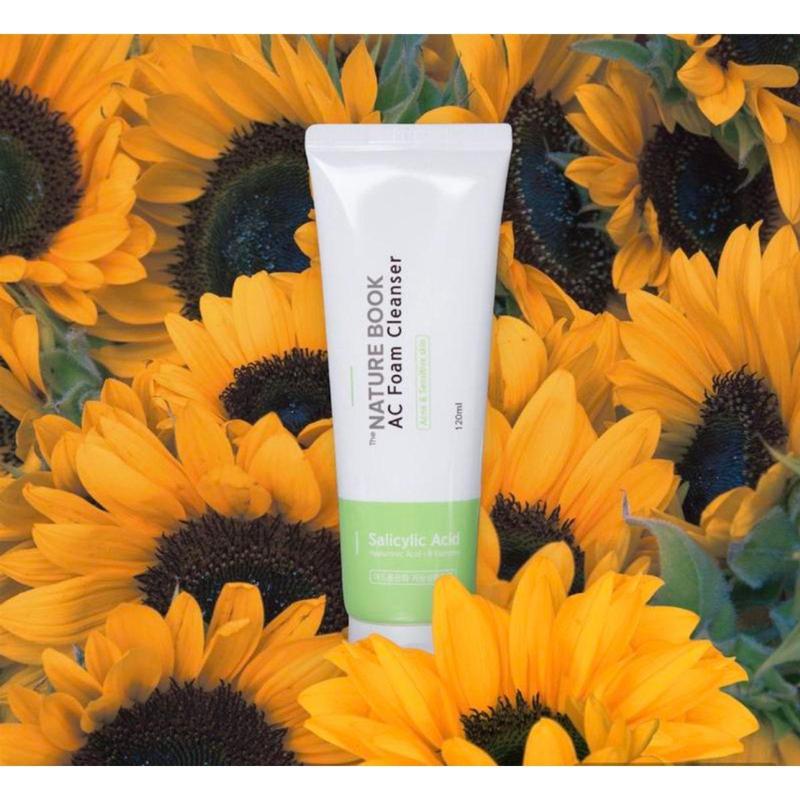 Sữa Rửa Mặt cho da mụn Nature Book Mall Chăm Sóc Da giúp Dưỡng Ẩm Da sáng da dành cho cả nam & nữ  120ml sữa _ 1