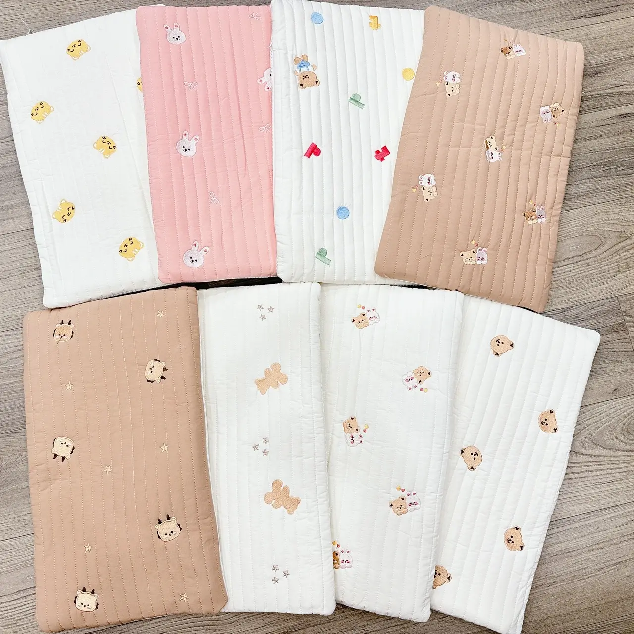 Gối cao su non xuất Hàn cho bé thêu hoạ tiết cực xinh vỏ tháo rời tiện lợi