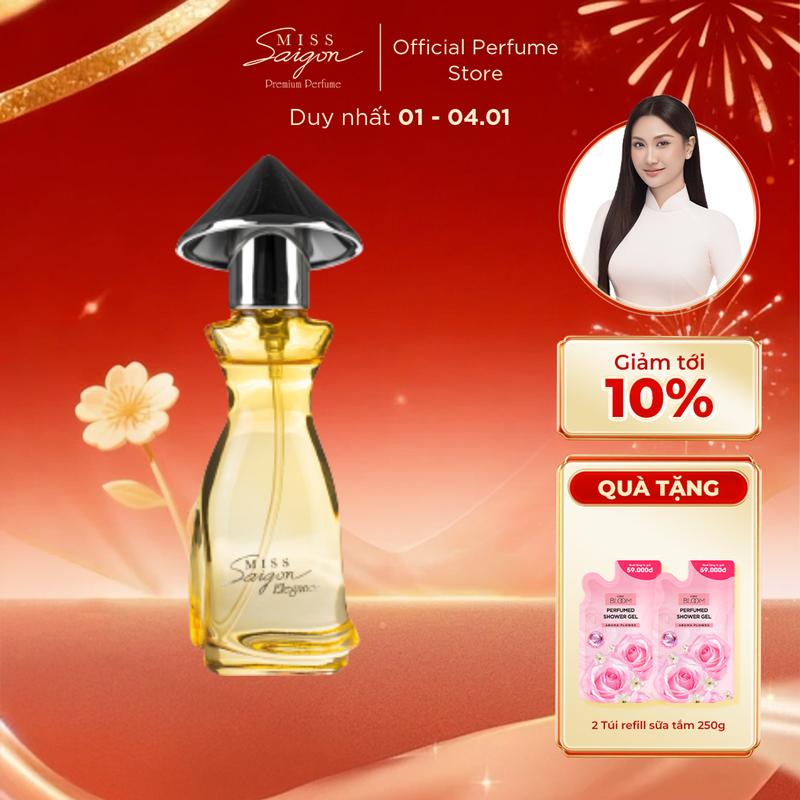   QUÀ TẶNG Lễ tình nhân 14 2 Tết Nguyên Đán  Nước hoa nữ Miss Saigon Elegance Amber  15ml - Hương Duyên Dáng 