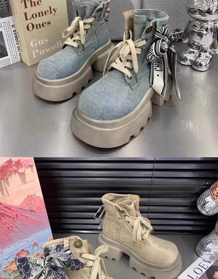 Product Introduction of But Martin Denim, Tapak Tebal, Fesyen, Serba guna, Reben Meningkatkan Ketinggian, But Tunggal, Ketibaan Baru Musim Luruh, 2025 3