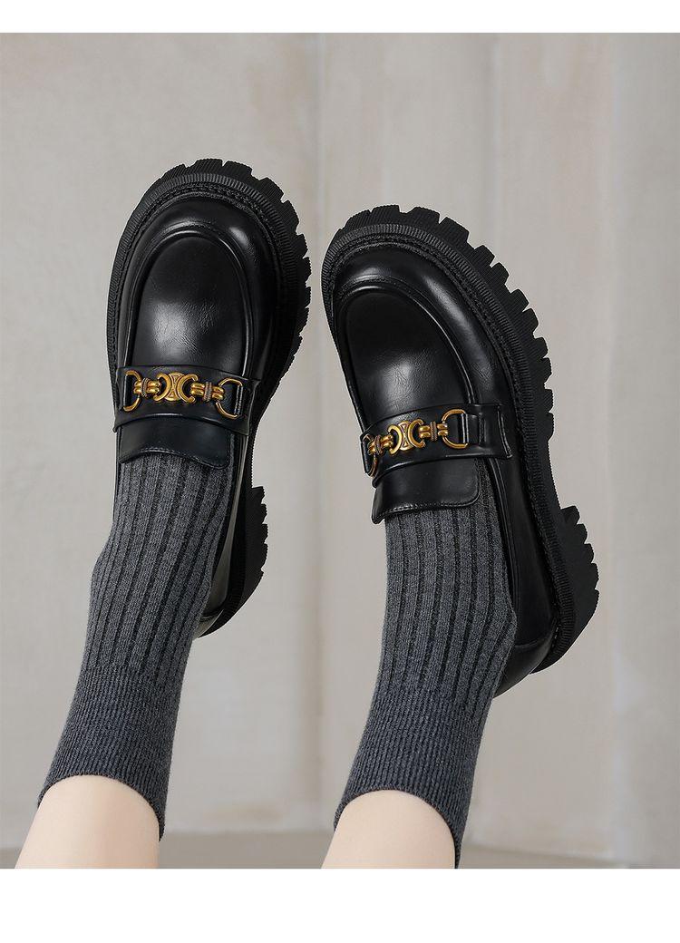 Product Introduction of Leather loafers inside and out all leather single shoes British style small leather shoes fashion single shoes Boy Footwear Office Closed Work Bedroom Comfort Breathable Tactical 18