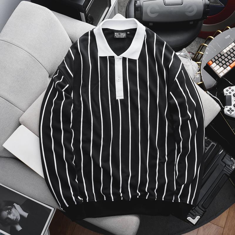 Big size - Áo khoác sweater polo chất vải nỉ in lụa toàn thân >140kg