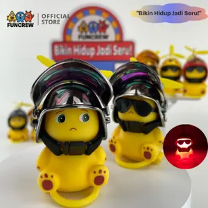 [FUNCREW Mall] Helm Dino Nailong Lucu – Pajangan Motor Bisa Nyala & Baling Baling + Kacamata Viral