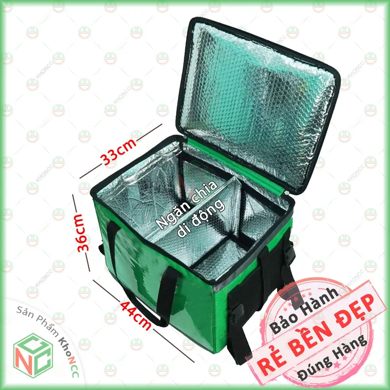 [KhoNCC] Túi Giao Hàng Giữ Nhiệt Cỡ Lớn 45 Lít - Dành Cho Shiper Quán Ăn Uống - Bánh Kem Sinh Nhật, Pizza - TGN-7187-45L (Nhiều màu) 1