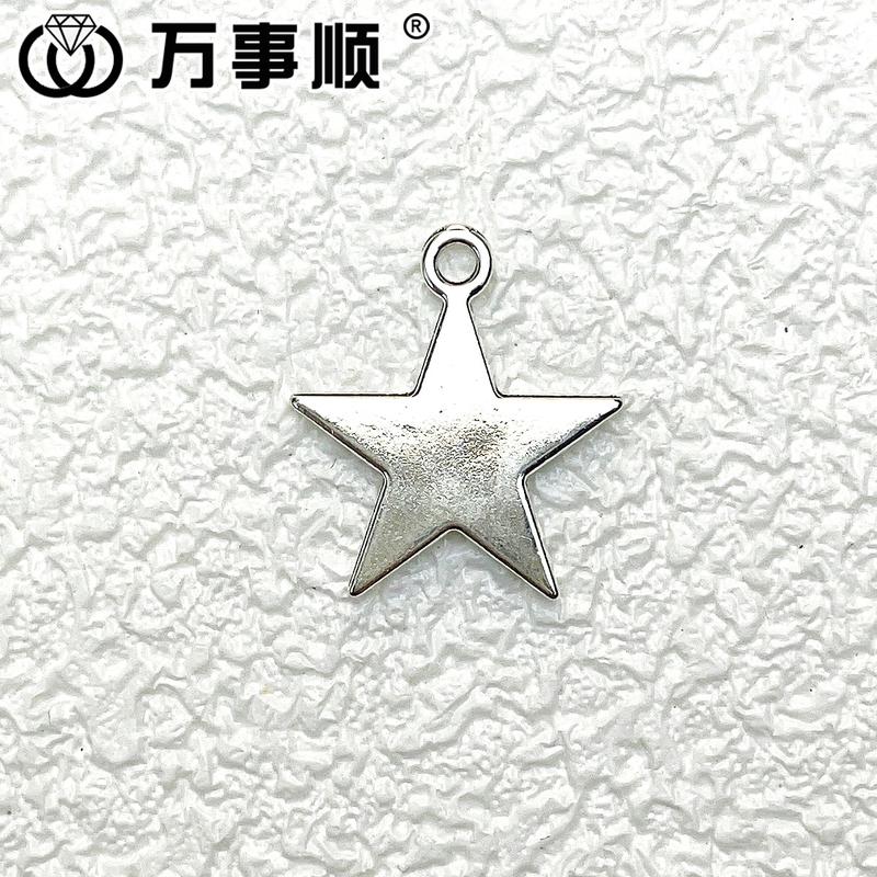 Cross-border special supply for retro Tibetan silver bead barrier alloy DIY accessories star pendant necklace bracelet jewelry accessories wholesale 5