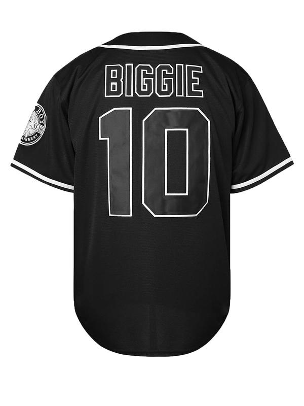 Men's Letter & Figure Embroidery Baseball Jersey, Loose Casual Retro Baseball Top, Streetwear Men's Top for Daily Wear 3