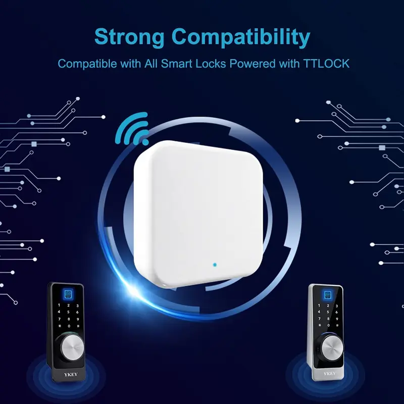 WiFi/RJ45 Smart Home Controls for Smart Door Lock, 1 Count Smart Home Control Compatible with Google Assistant & Alexa Voice Control, Home Improvement Supplies 7