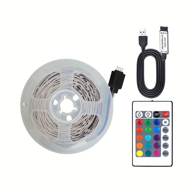 Đèn LED đổi màu trong nhà, đèn flash nhạc, điều khiển bằng APP, đèn LED, đèn nhạc, đồng bộ hóa TV, trang trí nền, đèn trần LED, đèn LED trang trí, điện áp 5v, đèn ngày lễ, thích hợp cho phòng ngủ, phòng khách, cầu thang, có mặt sau tự dính 6