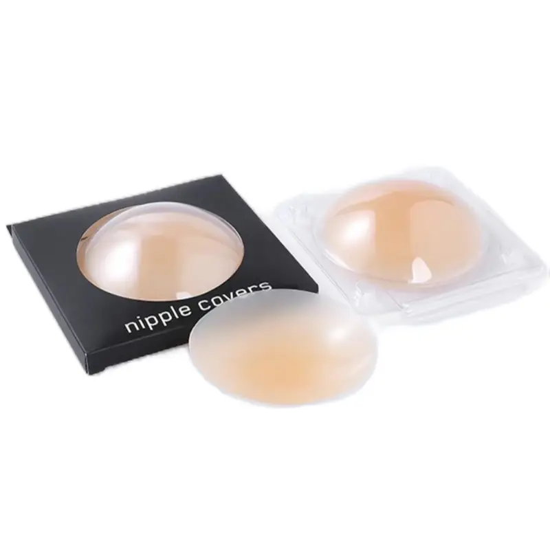 Miếng Dán Ngực Silicon Nhiệt Tự Thân,Dán Ti Siêu Mỏng Ôm Khít,Không Keo,Không Bám Bụi,Dành Cho Nữ Women Voi Kem 2