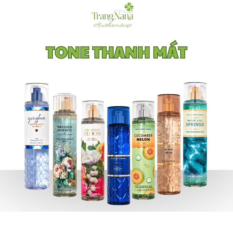 [ Tone Thanh Mát ] Body Mist Bath Body Works 236ml, Xịt Thơm Body Hương Nước Hoa Nữ, Khử Mùi Cơ Thể - Perfume Cosmetic