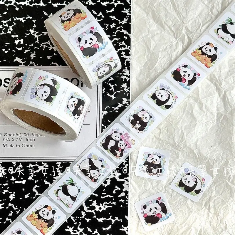 500 Cuộn Hình Dán/ Miếng Dán/ Sticker Gấu Panda cute Trang Trí Mũ Bảo Hiểm, Điện Thoại, Đàn Guitar, Xe, Sổ, Laptop 5