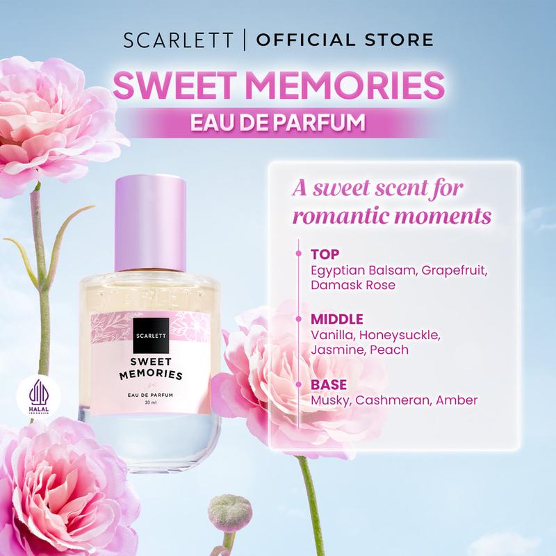 Scarlett Whitening Euphoria Eau De Parfum 30ml BPOM Original Perfume Wangi Wanita Violet - Pear, Pear - Mewah, Orange 1