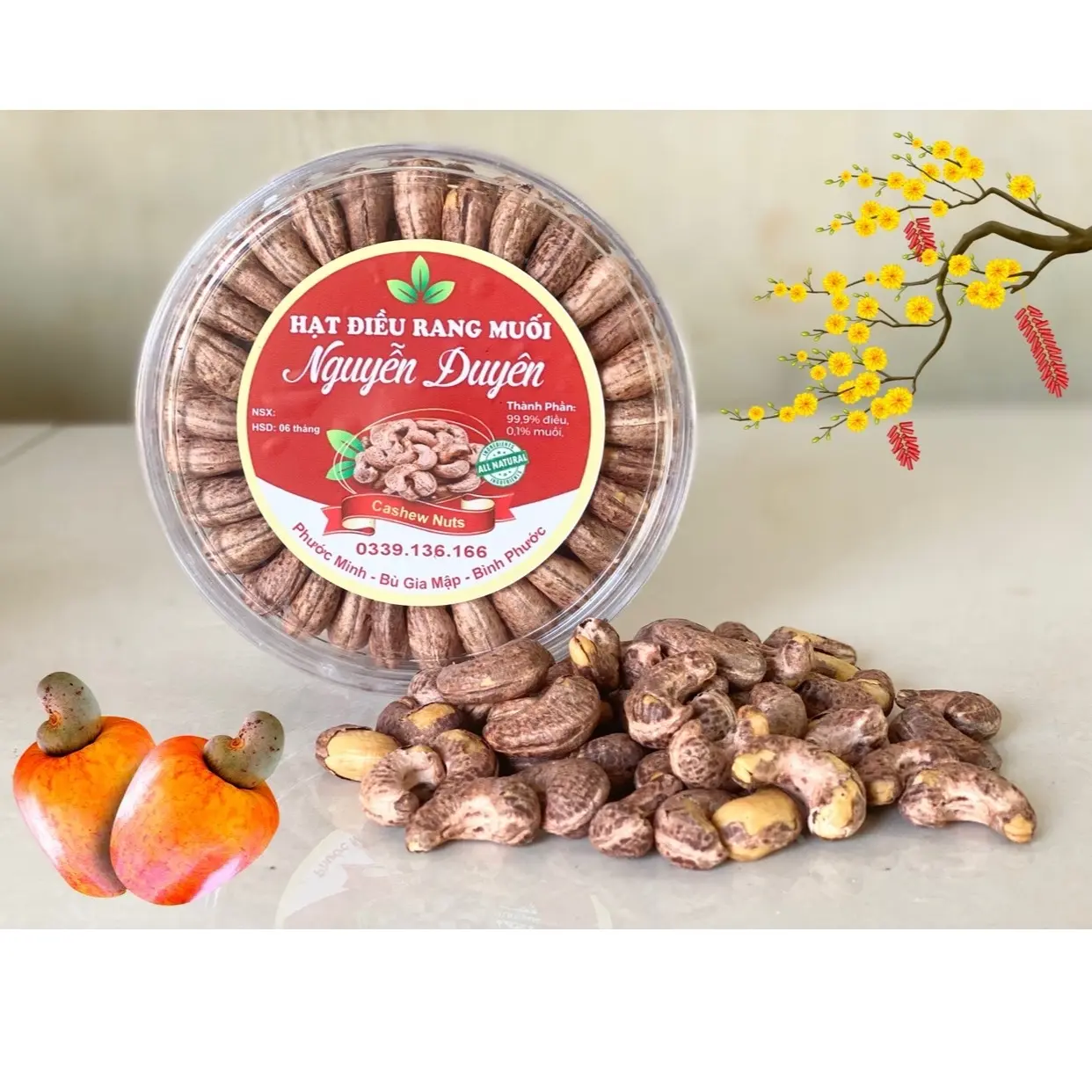 HẠT ĐIỀU RANG MUỐI XẾP HOA 500GR ( Cả bao bì ) Snack Food Ăn Vặt Nuts hatdinhduong cho babau to t