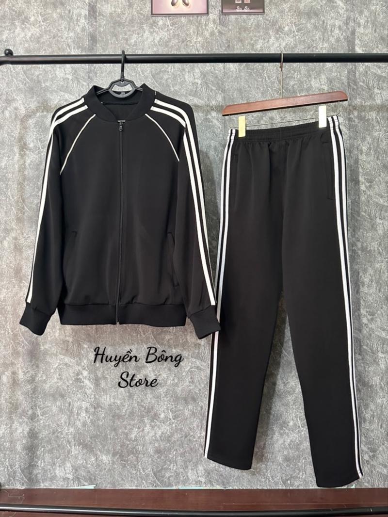 Product Introduction of Huyền Bông Store-BỘ THỂ THAO CỔ BOMBER Nam Nữ,Chất Liệu Umi Cotton Full 5 màu,Full Tag Mác, Logo Thêu Unisex Unisex Unisex Sport Thun Tập Thể Dục Top Quần 4