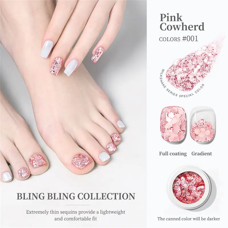 Sơn móng tay Gel, XEIJAYI, keo móng chân, sequins bạc mới, cho móng tay trắng, đèn Flash Pop, màu phổ biến, nghệ thuật móng tay, đặc biệt, lâu dài, COD 2024 Honghush, [Thanh Toán Khi Nhận Hàng] 7