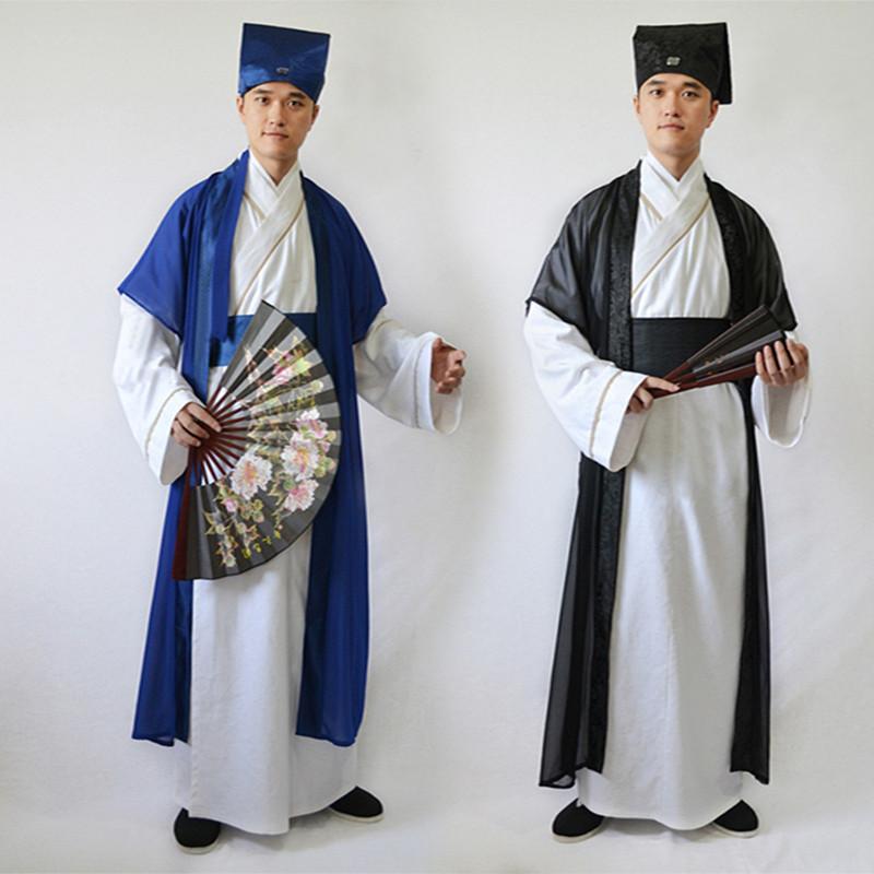 Tang Costume Han Costume Men's Chinese-Style Xiucai Costume Talent Performance Wear Ancient Costume Scholar Costume Antiquity Nationalities Performance Costume 0