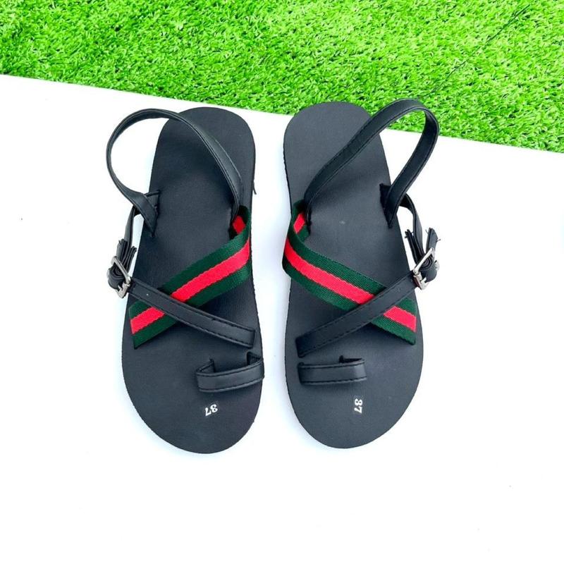  Sandal xỏ ngón quai chéo đế bệt phối dù-size từ 34 đến 45 Nam Đế Bằng 