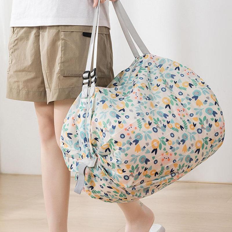 Product Introduction of Folding Eco-friendly Shopping Bag Travel One Shoulder Supermarket Large Bag Bag Portable I6V8 33